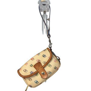 Dooney & Bourke Cream Rainbow Heart DB Monogram Clutch Wristlet